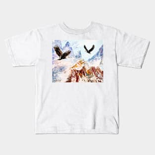 Flying Above The Clouds Kids T-Shirt